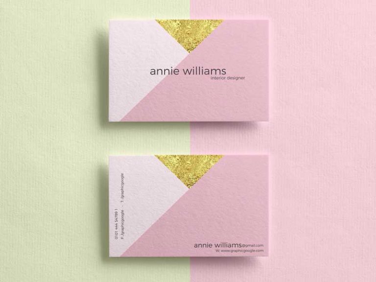 Free Texture Business Cards PSD Mockup
