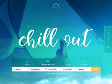 Free Travel and Camping Website PSD Template