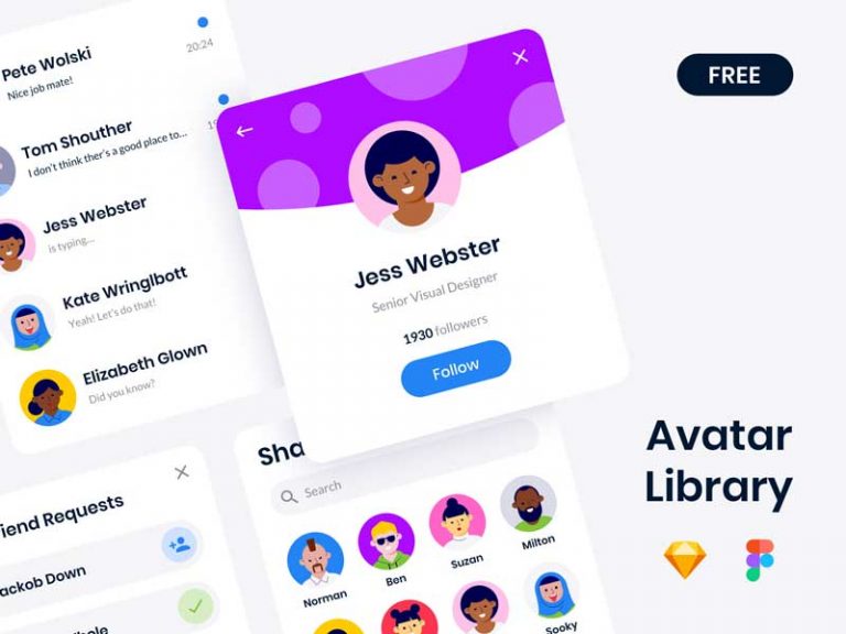 Free Web Avatar Library