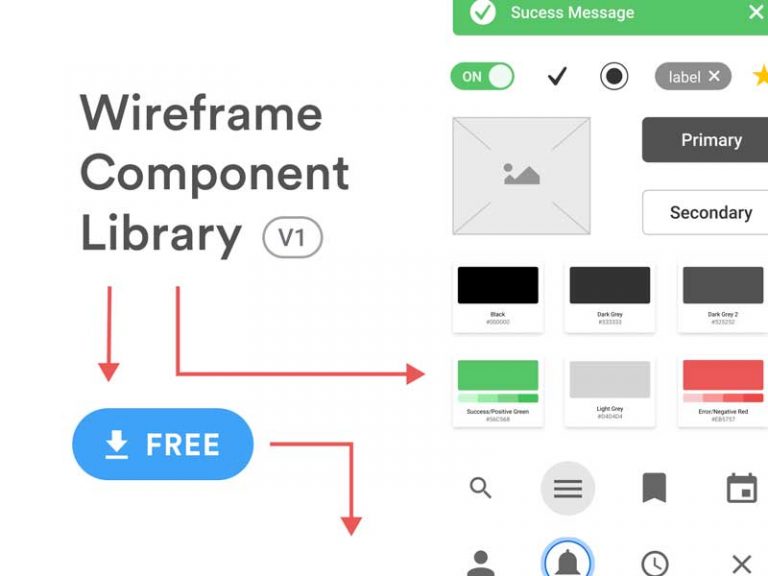 Free Wireframe Component Library for Figma