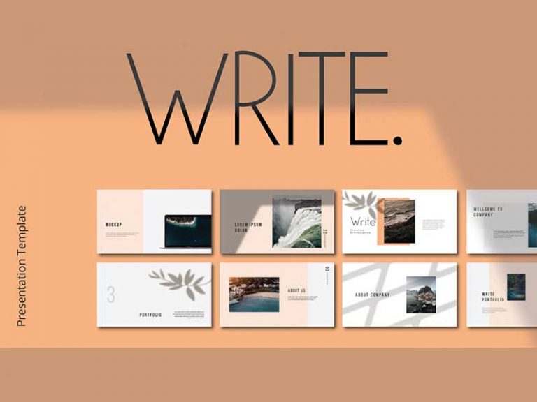 Free Write Creative Presentation Template