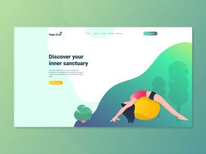 Download the Free Yoga Club XD Landing Page Template - Freebiefy