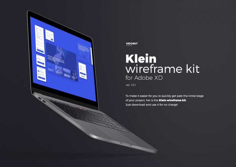 Klein Free Wireframe Kit for Adobe XD