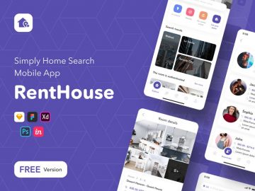 Real Estate Directory App Concept Free UI Kit