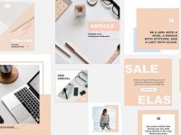 Rose Gold Free Instagram Templates Pack