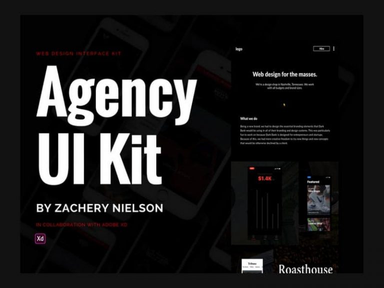 Free Agency Web UI Kit for XD