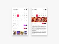 Free Calendar UI for Adobe XD