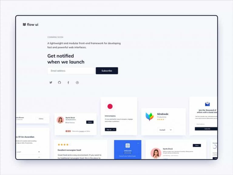 Free Coming Soon Page UI Design for Sketch