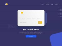 Free Credit Card Company Landing Page XD Template