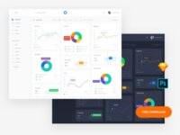 Free Dashboard Design PSD and Sketch Template