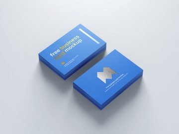 Free Foil Business Card PSD Mockup