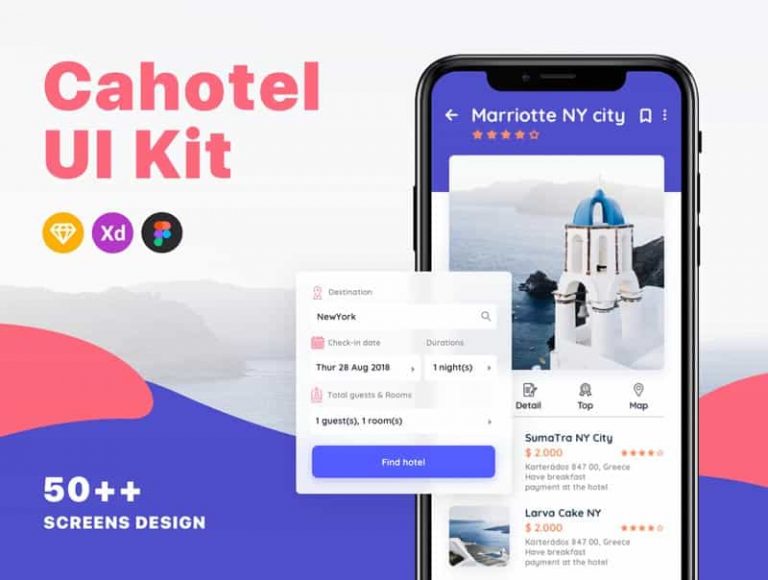 Free Hotel Booking Mobile App UI Kit