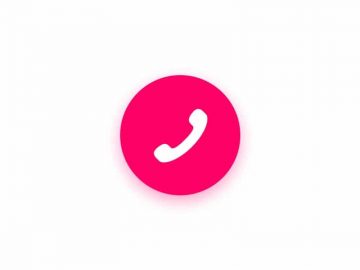 Free Incoming Call Icon PSD Animation