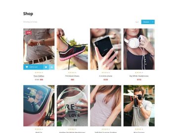 Free Online Stores Product List PSD UI Design