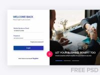 Free PSD Login and Register Page Template