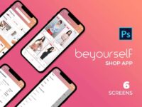 Free Shopping App PSD UI Design