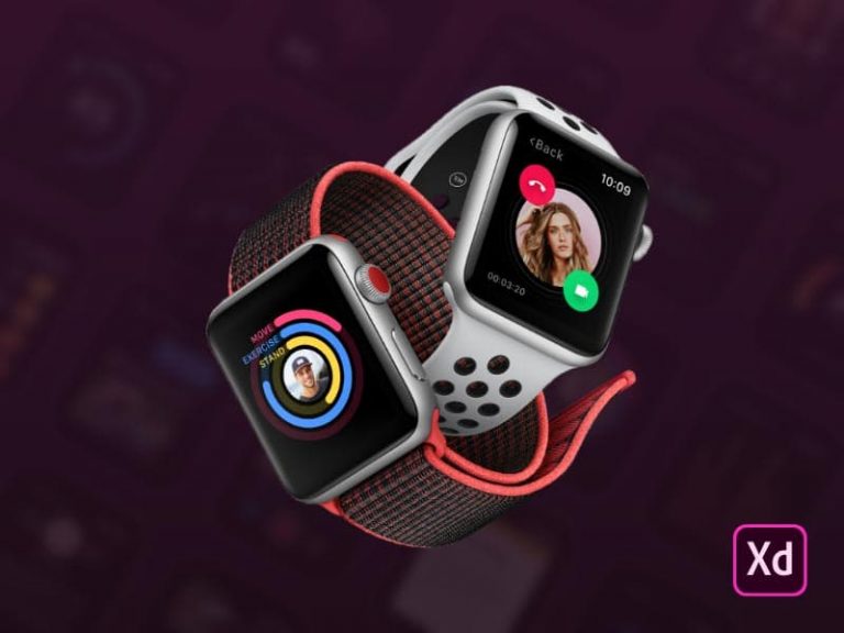 Free Smartwatch UI Kit for Adobe XD
