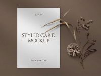 Free Styled Card PSD Mockup