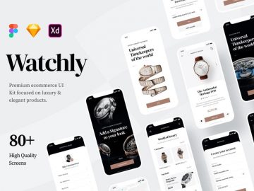 Free Watchly E-Commerce Demo UI Kit