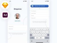Free iOS App Login for Sketch and Adobe XD