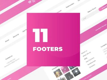 11 Free Footer Designs PSD UI Kit