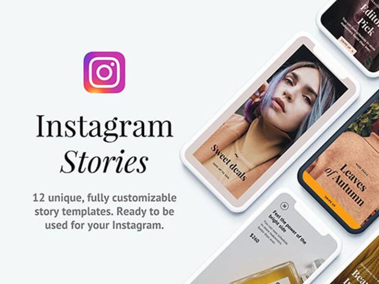 12 Free Fashion Instagram Story Templates