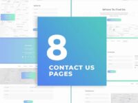 8 Free Contact Pages Designs PSD UI Kit