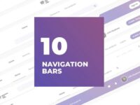 Free 10 Navigation Bars PSD UI Kit