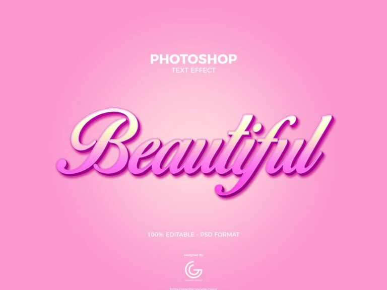 Free Beautiful Photoshop Text Effect for Photoshop - Freebie Download