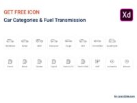 Free Car Line icons for Adobe XD