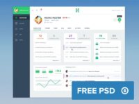 Free Course Dashboard PSD Template