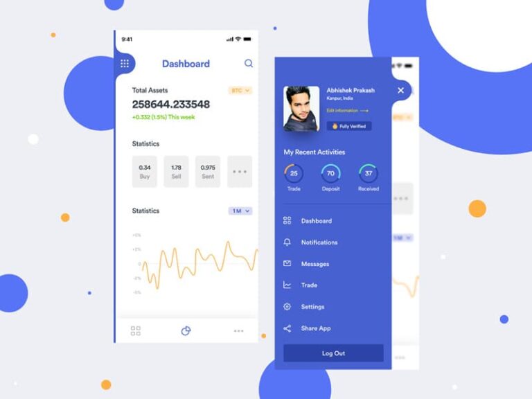 Free Crypto Trading Mobile App UI Concept