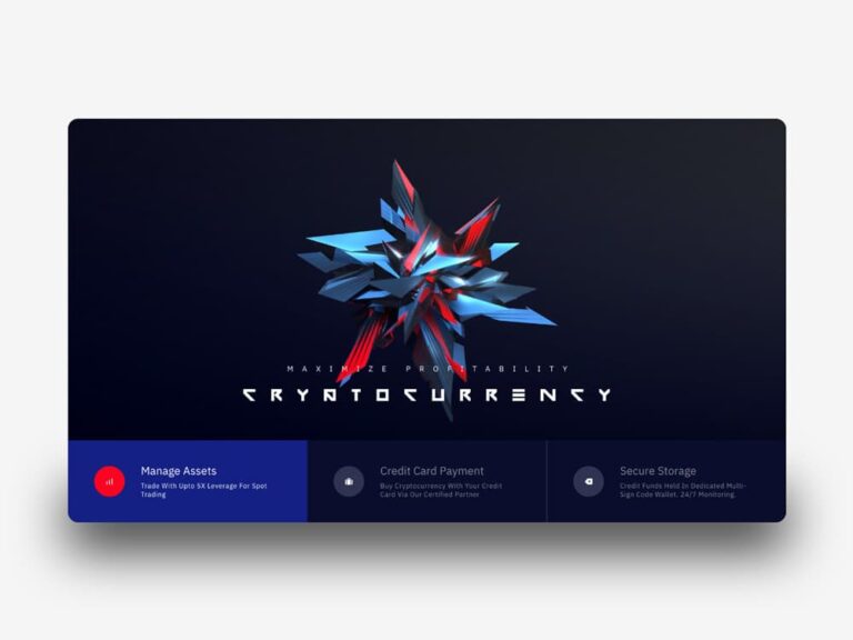 Free Cryptocurrency Landing Page for Adobe XD