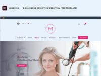 Free E-Commerce Cosmetics Website XD Template