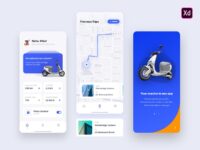 Free E-Scooter Dashboard Mobile App UI Template
