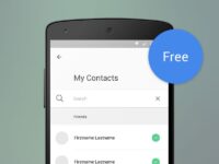 Free Material Design Contact List with Search