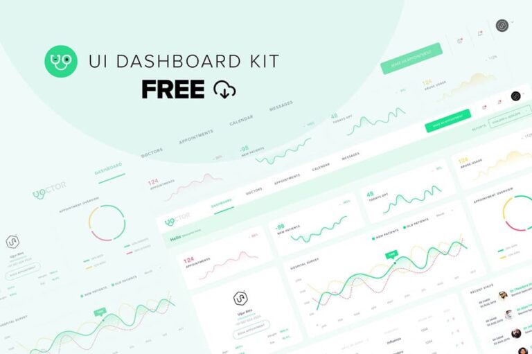 Free Medical Doctors Dashboard UI Kit