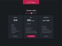 Free Pricing Table Page UI Design for Sketch