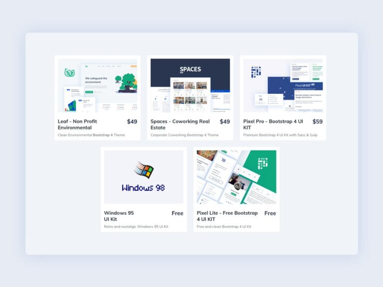 Free Shop Product Card Gallery for Sketch