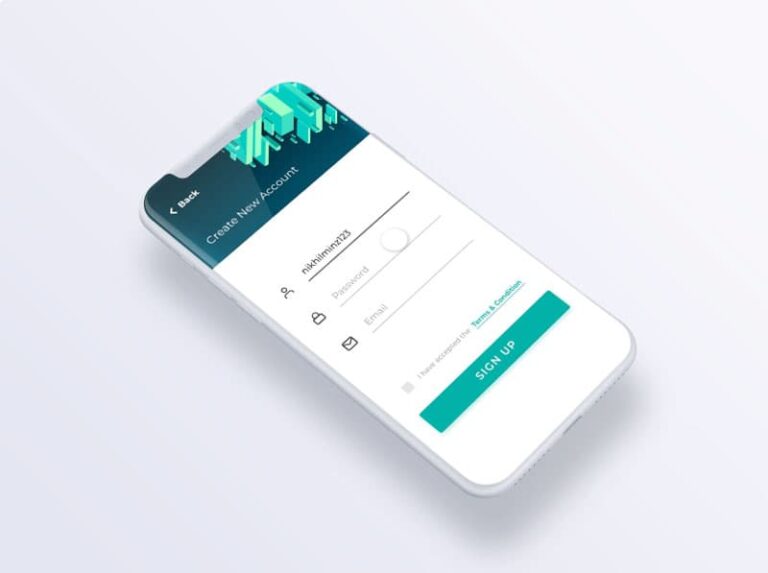 Free Sign Up App UI UX Interaction