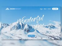 Free Ski Resort Landing Page XD Template