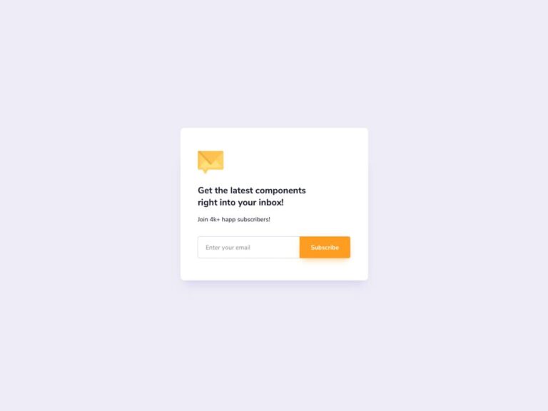 Free Subscribe Card UI Design for Sketch