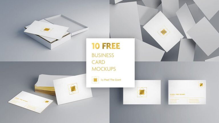 10 Free White Business Card Mockups