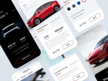 Free Car Customizer App UI Kit