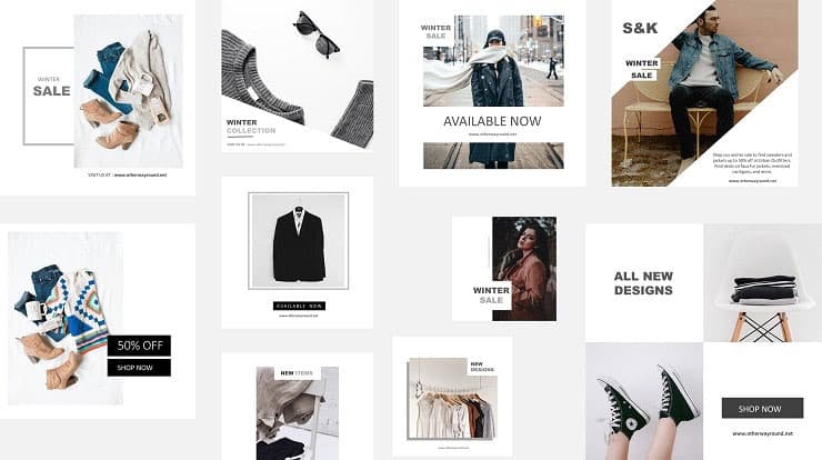 Free Clean and Minimal Instagram Post Templates