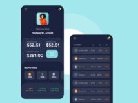 Free Cryptocurrency App UI for Adobe XD