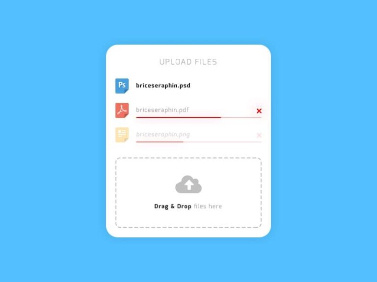Free File Uploader UI Design
