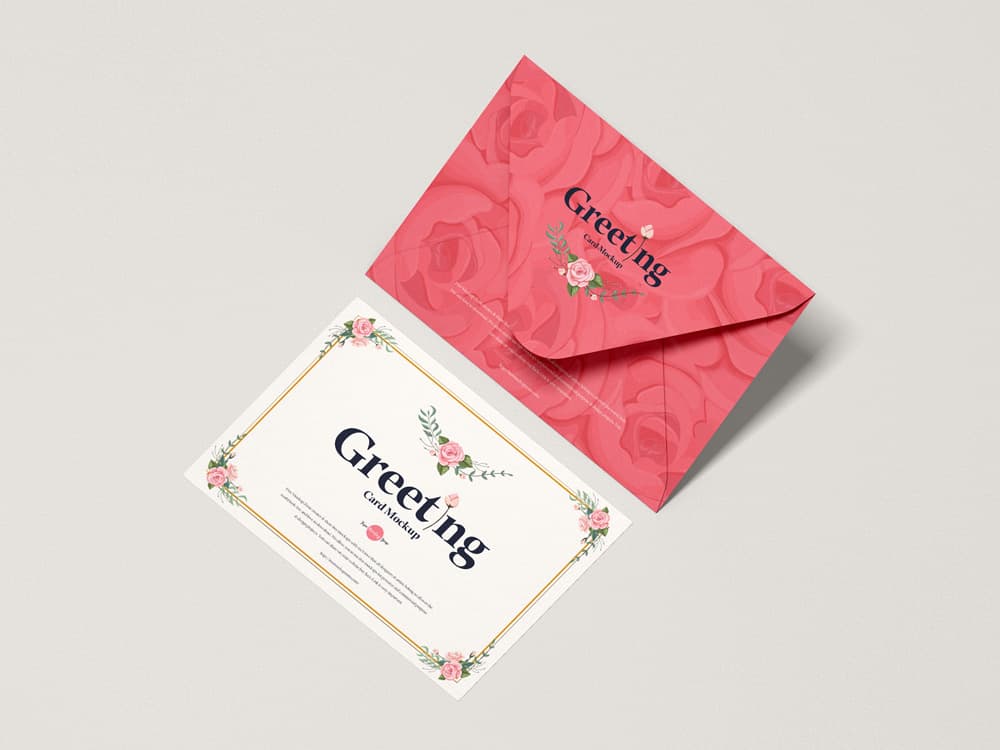 Download Free Greeting Card Envelope Mockup - Free Mockups | Freebiefy