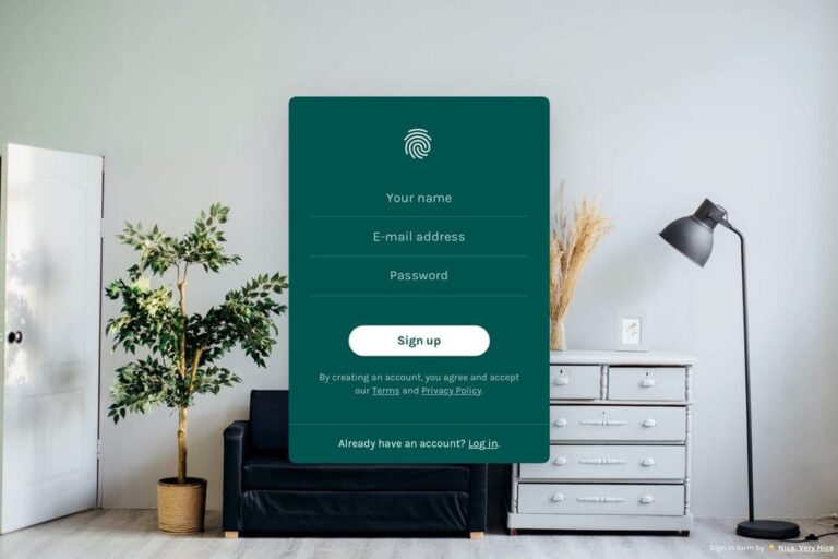 Free Login Form Design for HTML and Sketch