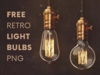 Free Retro Light Bulbs Renderings